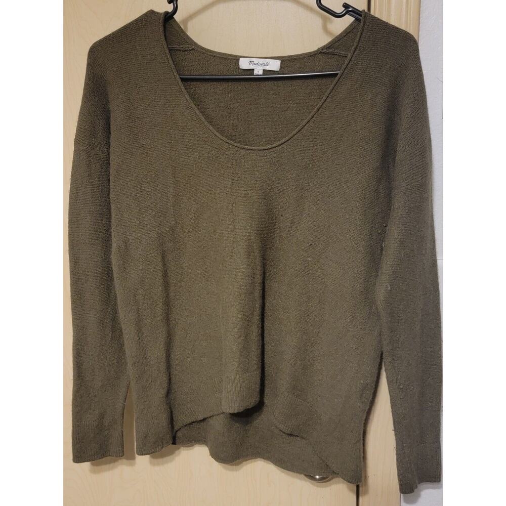Madewell SMALL Women’s Knit Sweater Pullover Wool Alpaca Nylon Blend Warm Cozy